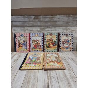 Gooseberry Patch Cookbook Lot of 6 Spiral Bound Christmas Summer Autumn Cozy